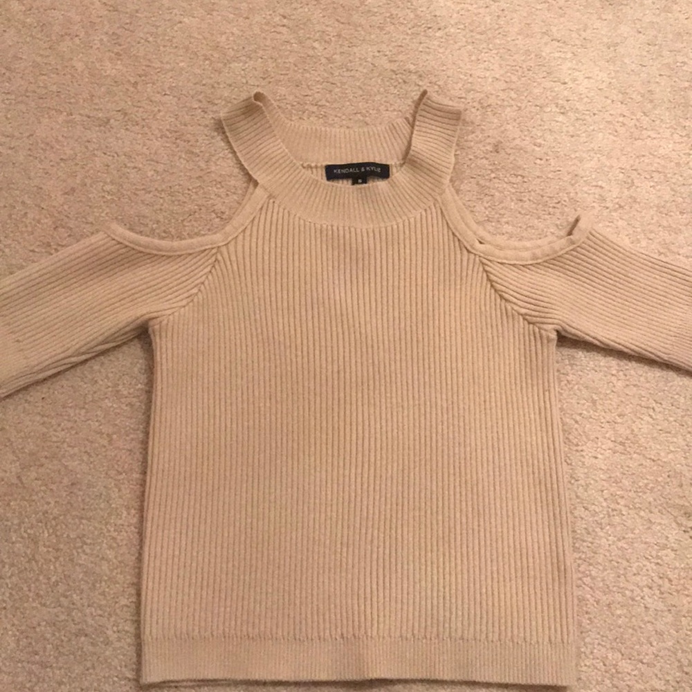 Kendall & Kylie cold shoulder sweater